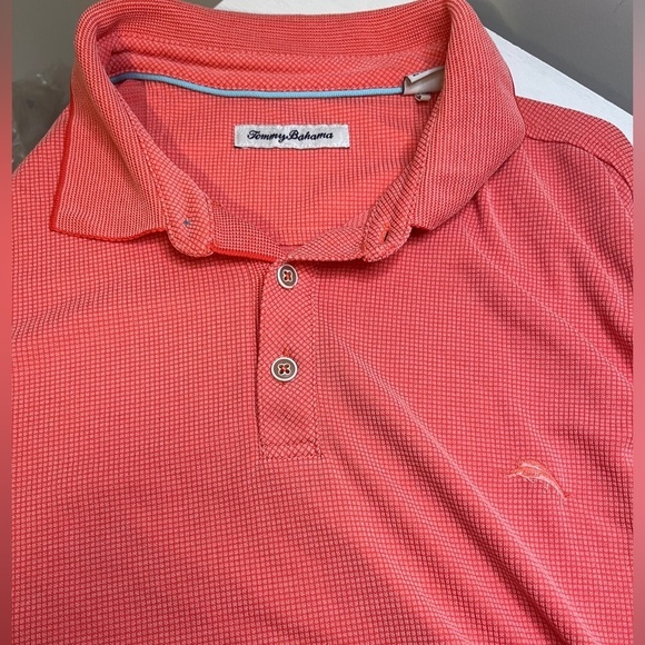 Tommy bahama Polo Modal Polyester Men's XXL Coral 3 Button - Picture 2 of 7